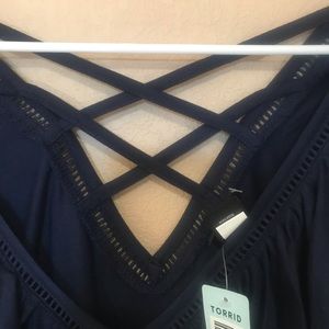 torrid Tops - NWT Torrid Navy blue shirt torrid Tops - NWT Torrid Navy blue shirt